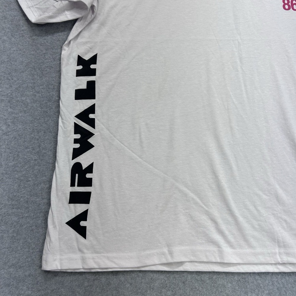 Airwalk Graphic T Shirt Men 2XL White Pink Black Logo Skateboard Tee NWT 1986 - Picture 3 of 14